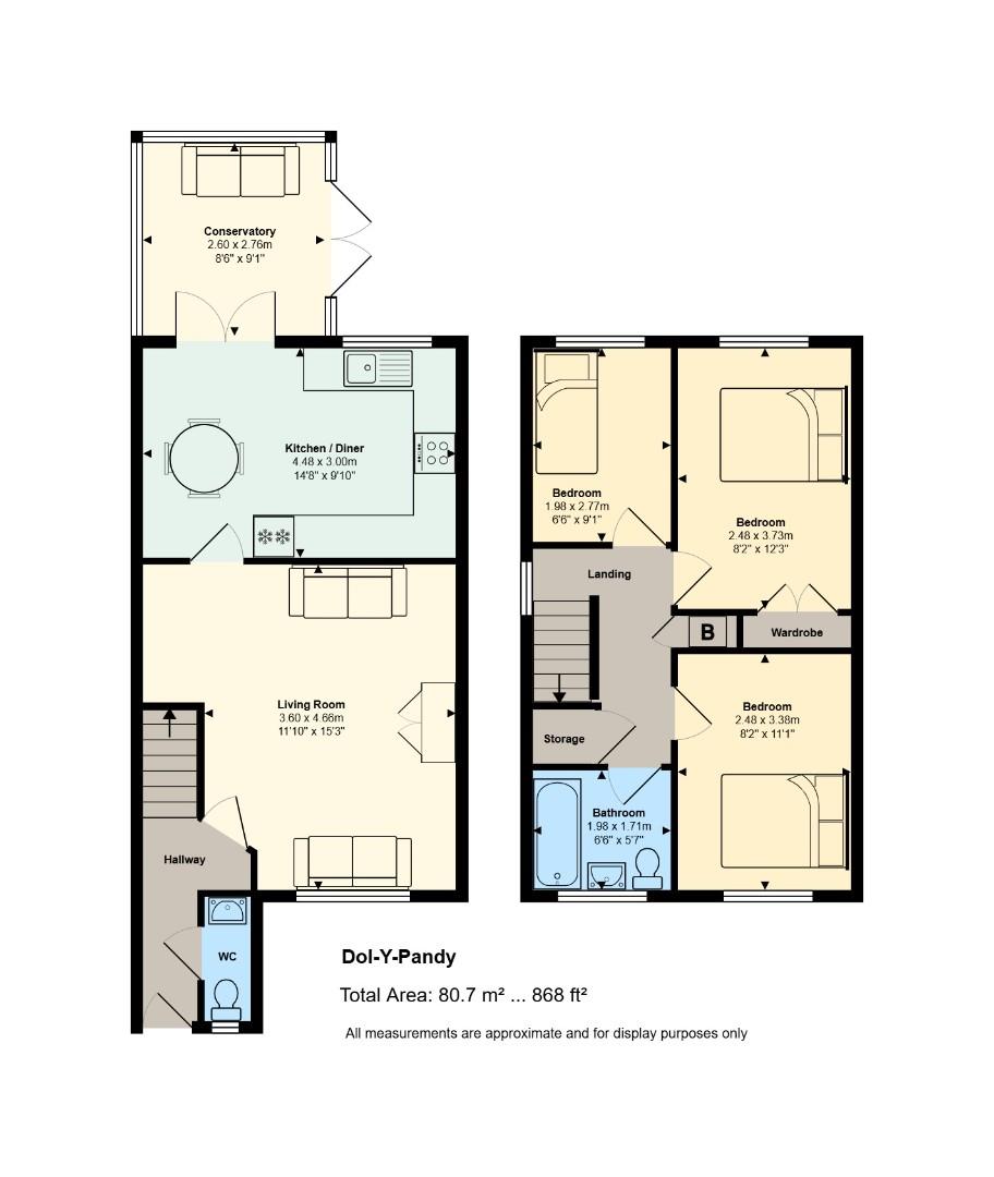 Floorplan for Dol-Y-Pandy, Bedwas, Caerphilly